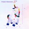 Costway 6FT Tall Christmas Magic Unicorn, Inflatable Unicorn Decoration with Rainbow Tails & Christmas Wreath